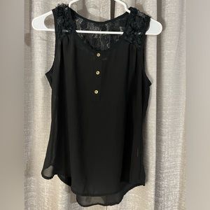 Gold Accent Button Tank